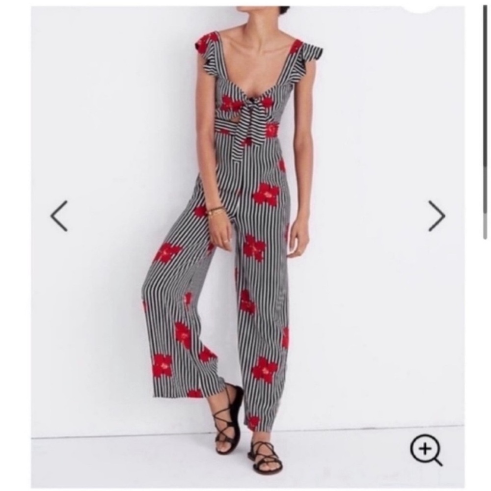 NWT MADEWELL PLUMERIA CUTOUT JUMPSUIT IN CANDIED ORCHIDS